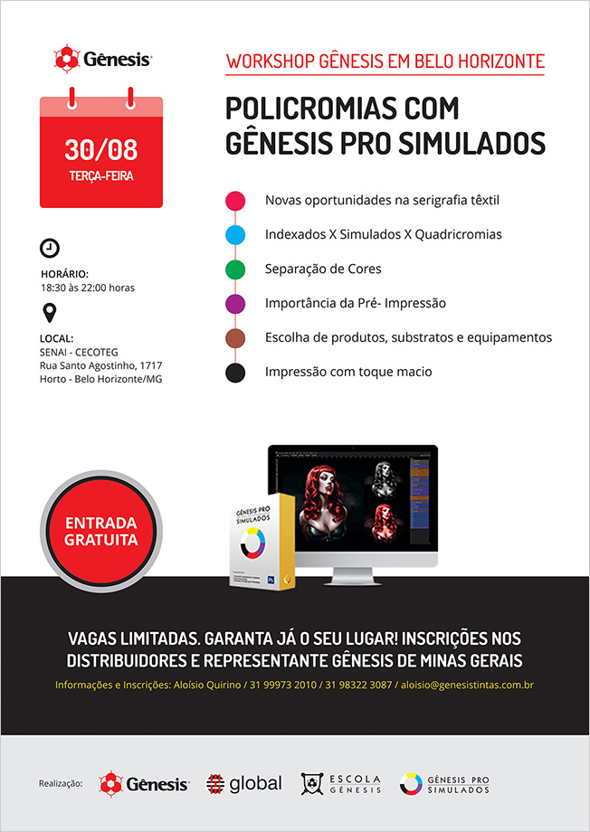 Workshop "Policromias com Gênesis Pro Simulados" em Belo Horizonte